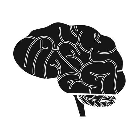Vector design of brain and human icon. Web element of brain and idea stock symbol for web.のイラスト素材