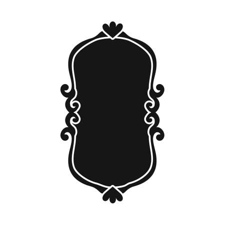 Vector illustration of mirror and chrome sign. Graphic of mirror and rectangle vector icon for stock.のイラスト素材