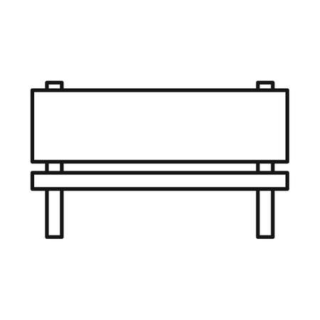 Isolated object of bench and seat sign. Graphic of bench and furniture vector icon for stock.のイラスト素材