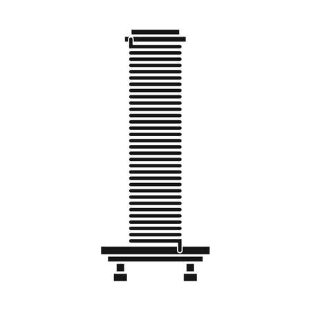 Vector design of coil and metal sign. Graphic of coil and spiral stock vector illustration.のイラスト素材