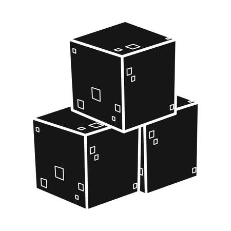 Vector illustration of sugar and cube  . Graphic of sugar and diabetes vector icon for stock.のイラスト素材