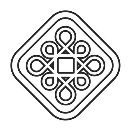 Door handle vector outline icon. Vector illustration doorknob on white background. Isolated outline illustration icon of door handle .のイラスト素材