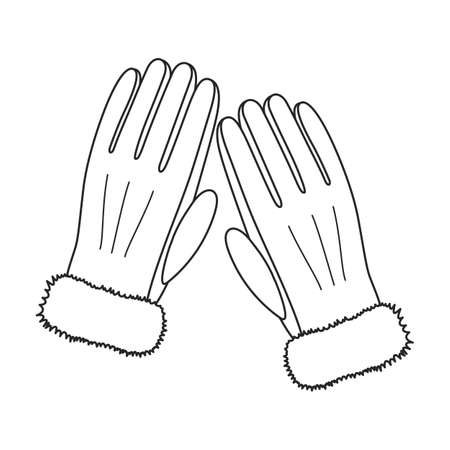 Glove vector cartoon icon. Vector illustration accessory for hand on white background. Isolated cartoon illustration icon of glove hand.のイラスト素材