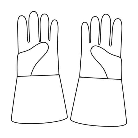 Glove vector cartoon icon. Vector illustration accessory for hand on white background. Isolated cartoon illustration icon of glove hand.のイラスト素材