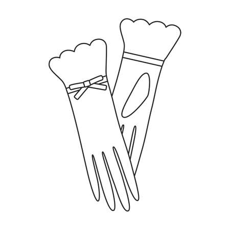 Glove vector cartoon icon. Vector illustration accessory for hand on white background. Isolated cartoon illustration icon of glove hand.のイラスト素材