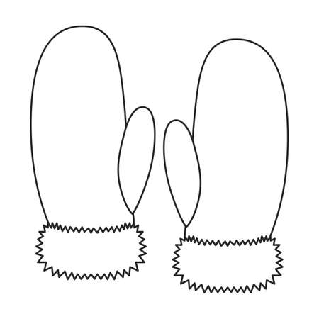 Glove vector cartoon icon. Vector illustration accessory for hand on white background. Isolated cartoon illustration icon of glove hand.のイラスト素材