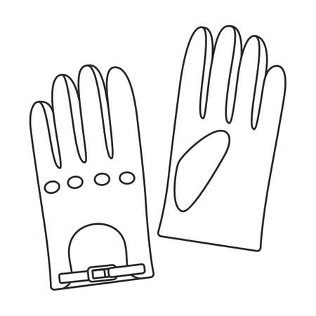 Glove vector cartoon icon. Vector illustration accessory for hand on white background. Isolated cartoon illustration icon of glove hand.のイラスト素材