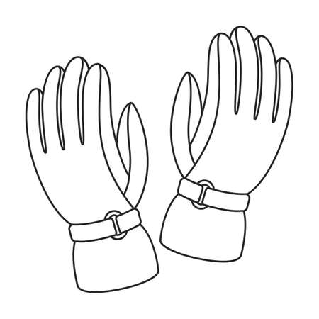 Glove vector cartoon icon. Vector illustration accessory for hand on white background. Isolated cartoon illustration icon of glove hand.のイラスト素材