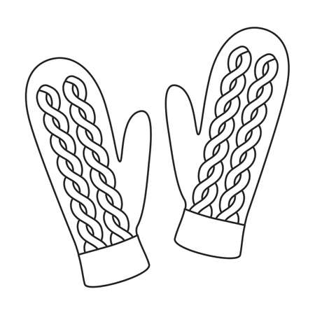 Glove vector cartoon icon. Vector illustration accessory for hand on white background. Isolated cartoon illustration icon of glove hand.のイラスト素材