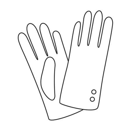 Glove vector cartoon icon. Vector illustration accessory for hand on white background. Isolated cartoon illustration icon of glove hand.のイラスト素材
