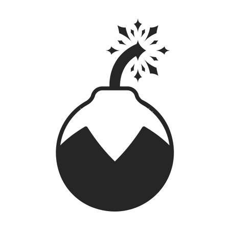 Firecracker vector icon.Black vector icon isolated on white background firecracker .のイラスト素材