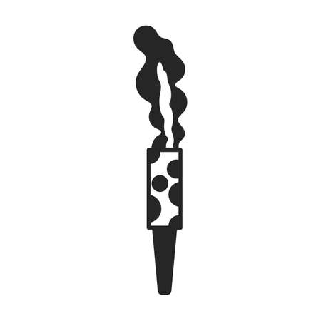 Firecracker vector icon.Black vector icon isolated on white background firecracker .のイラスト素材