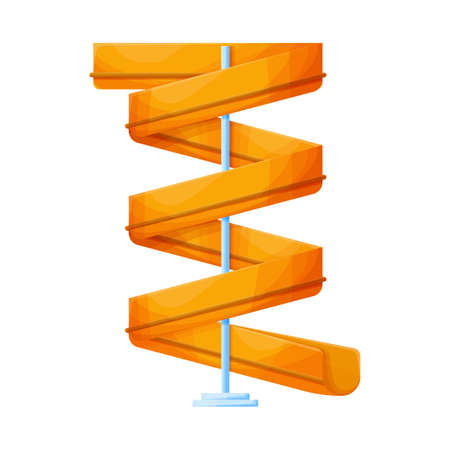 Vector illustration of waterslide and tunnel sign. Graphic of waterslide and spiral stock vector illustration.のイラスト素材
