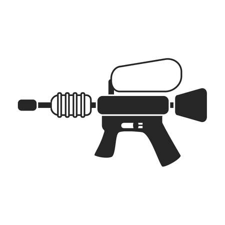 Water gun vector icon.Black vector icon isolated on white background water gun.のイラスト素材