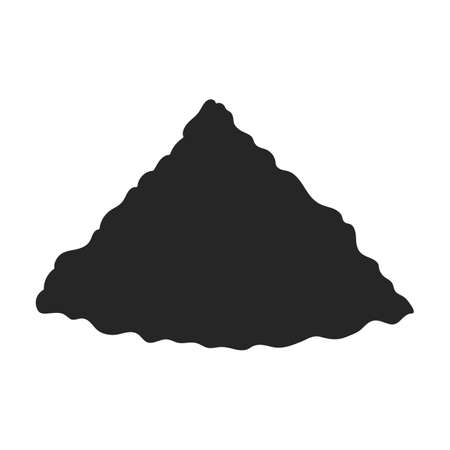 Pile soil vector icon.Black vector icon isolated on white background pile soil.のイラスト素材