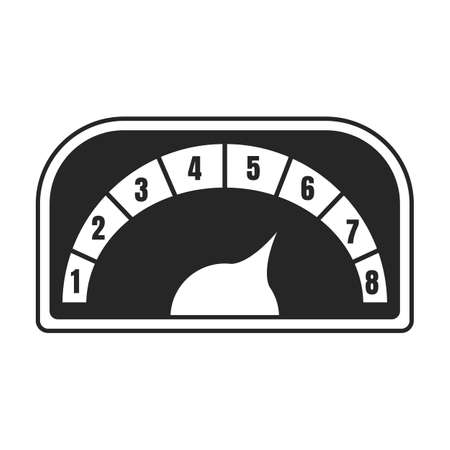 Speedometer vector icon.Black vector icon isolated on white background speedometer .のイラスト素材