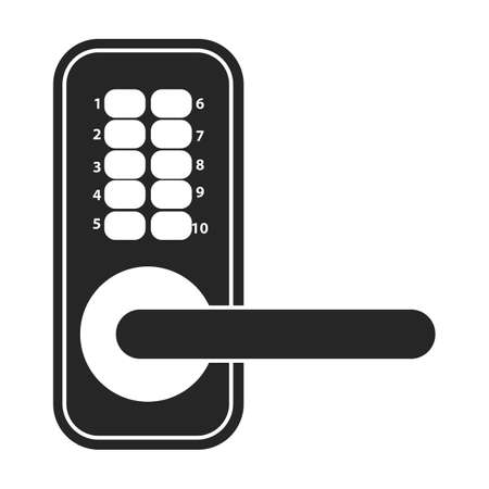 Doorknob vector icon.Black vector icon isolated on white background doorknob.のイラスト素材