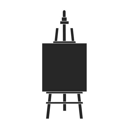 Easel vector black icon. Vector illustration easel on white background. Isolated black illustration icon of canvas on stand .のイラスト素材