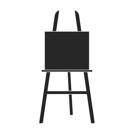 Easel vector black icon. Vector illustration easel on white background. Isolated black illustration icon of canvas on stand .のイラスト素材