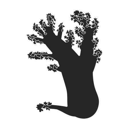 Coral vector black icon. Vector illustration reef of sea on white background. Isolated black illustration icon of coral reef .のイラスト素材