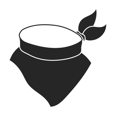 Scarf bandana vector icon.Black vector icon isolated on white background scarf bandana.のイラスト素材