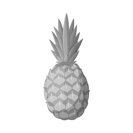Vector design of ananas and vitamin sign. Graphic of ananas and tropical vector icon for stock.のイラスト素材