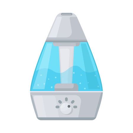 Vector design of humidifier and machine logo. Web element of humidifier and appliance stock vector illustration.のイラスト素材