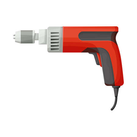 Vector illustration of drill and screwdriver logo. Web element of drill and instrument stock vector illustration.のイラスト素材