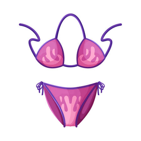 Vector design of swimsuit and bikini icon. Web element of swimsuit and lingerie stock symbol for web.のイラスト素材