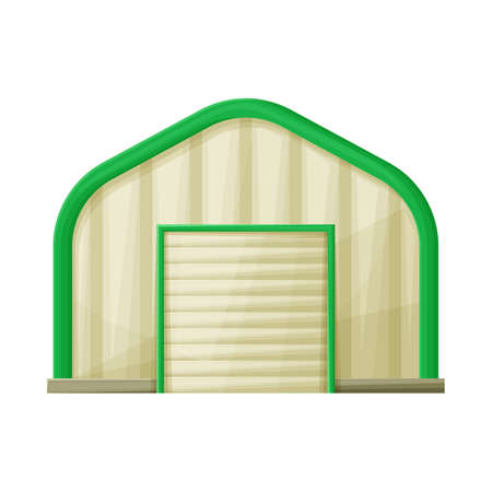 Isolated object of hangar and canopy sign. Web element of hangar and warehouse stock vector illustration.のイラスト素材