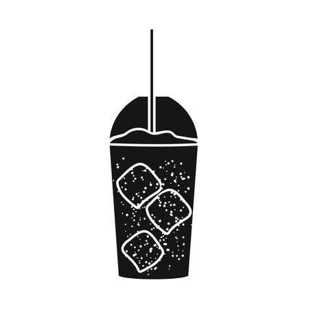 Isolated object of tea and green logo. Graphic of tea and glass vector icon for stock.のイラスト素材