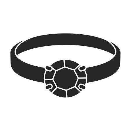 Gold ring vector icon.Black vector icon isolated on white background gold ring.のイラスト素材