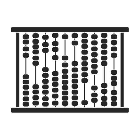 Abacus vector black icon. Vector illustration tool for counting on white background. Isolated black illustration icon of abacus, .のイラスト素材