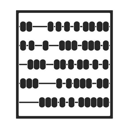 Abacus vector black icon. Vector illustration tool for counting on white background. Isolated black illustration icon of abacus, .のイラスト素材