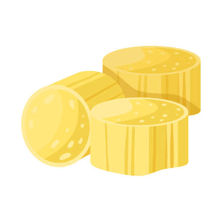 Isolated object of brown and sugar symbol. Set of brown and cube stock symbol for web.のイラスト素材