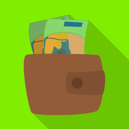 Vector illustration of money and purse symbol. Set of money and currency stock symbol for web.のイラスト素材
