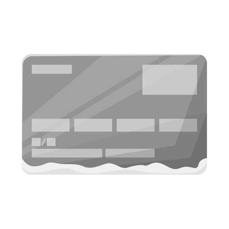 Vector illustration of card and debit symbol. Graphic of card and cocaine stock symbol for web.のイラスト素材