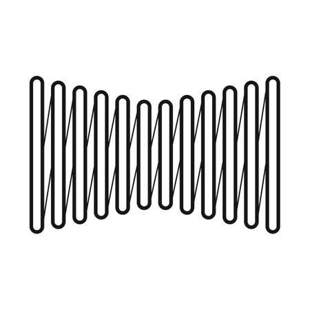 Vector design of coil and spiral sign. Web element of coil and absorber stock symbol for web.のイラスト素材