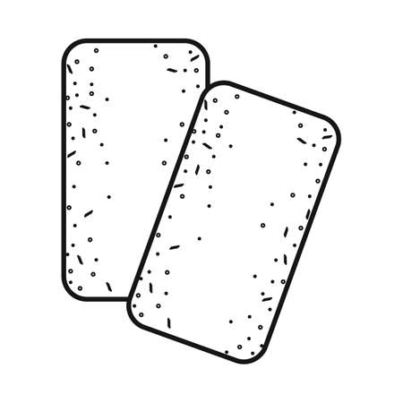 Isolated object of chewing and pillow sign. Web element of chewing and white vector icon for stock.のイラスト素材