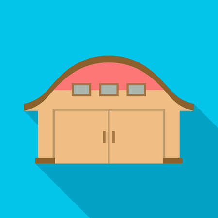 Vector design of hangar and shed icon. Web element of hangar and storage stock vector illustration.のイラスト素材