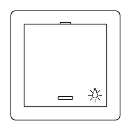 Socket of switch vector icon.Outline vector icon isolated on white background socket of switch.のイラスト素材