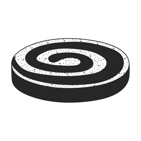 Cookies vector icon.Black vector icon isolated on white background cookies.のイラスト素材