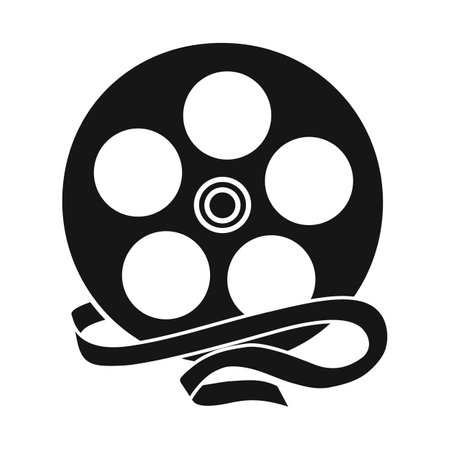 Isolated object of reel and roll symbol. Graphic of reel and tape stock symbol for web.のイラスト素材