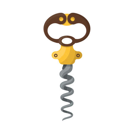Isolated object of corkscrew-spin and steel symbol. Graphic of corkscrew-spin and open vector icon for stock.のイラスト素材