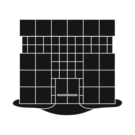 Isolated object of shop and market sign. Set of shop and architecture stock vector illustration.のイラスト素材