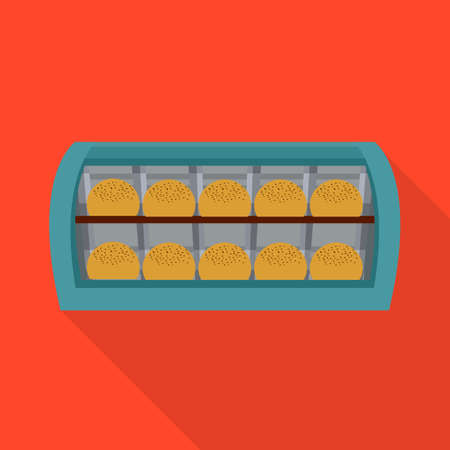 Vector design of bread and storage. Set of bread and equipment stock symbol for web.のイラスト素材