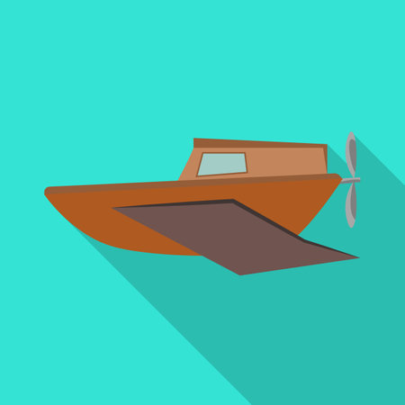 Vector design of boat. Web element of boat and longboat stock vector illustration.のイラスト素材