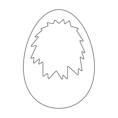 Chocolate egg vector icon. Outline vector icon isolated on white background chocolate egg.のイラスト素材