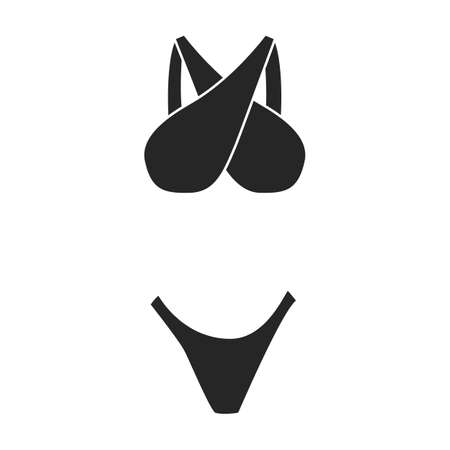 Swimsuit vector icon.Black vector icon isolated on white background swimsuit.のイラスト素材