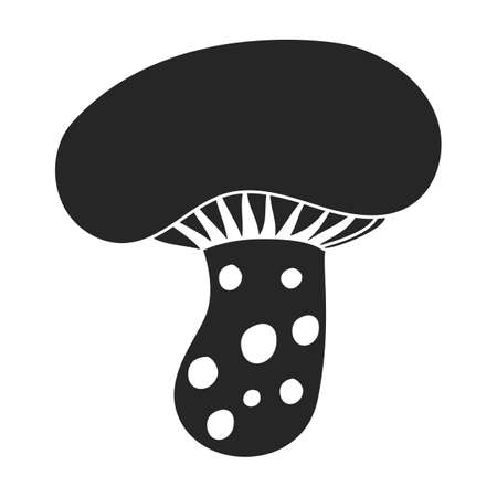 Amanita vector icon.Black vector icon isolated on white background amanita.のイラスト素材